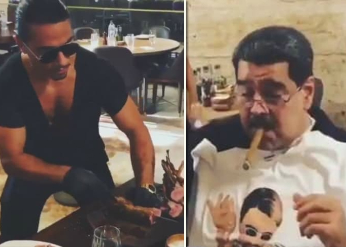 Mientras el pueblo pasa hambre, Maduro se sirve un plato de carne un millón de pesos