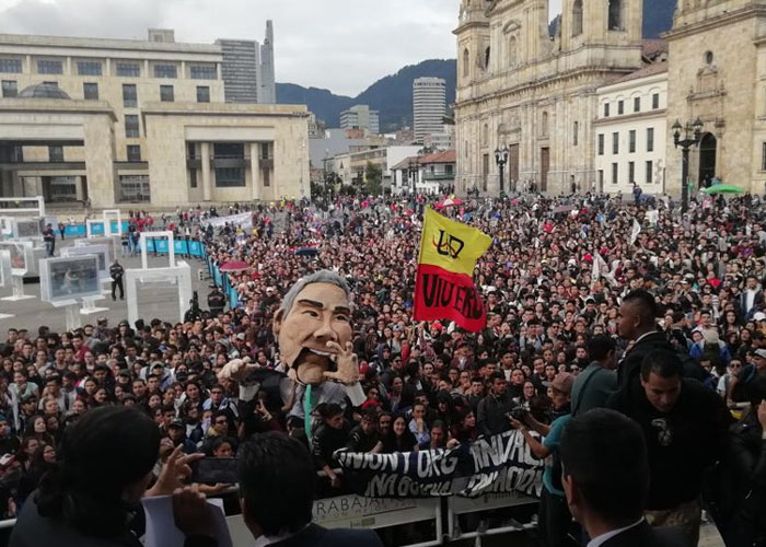 VIDEO: La manifestación que respaldó el debate en el Congreso por los líderes sociales
