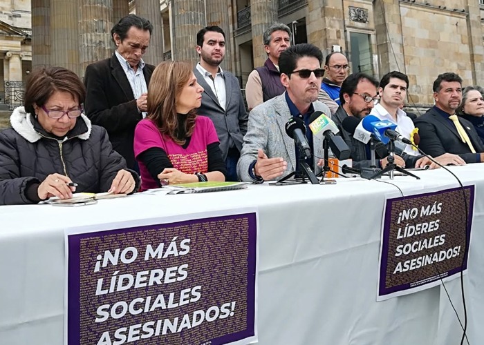A debate de control político el tema de los líderes sociales