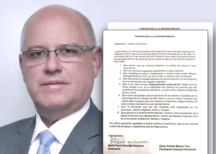 Salvavidas al rector del colegio San Viator de Bogotá acusado de abuso sexual
