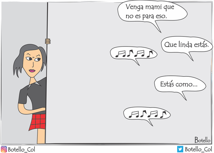 Caricatura: acoso callejero