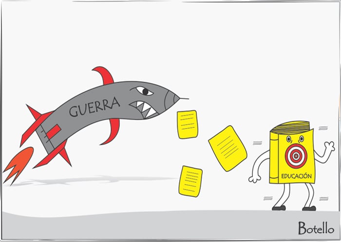 Caricatura: en déficit la educación superior