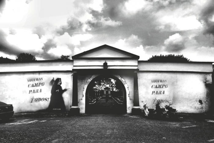 El lema del Gobernador Óscar Campo es “Campo para todos”, aquí sobre el Cementerio Central de Popayán. Foto: Diego Tobar Solarte.