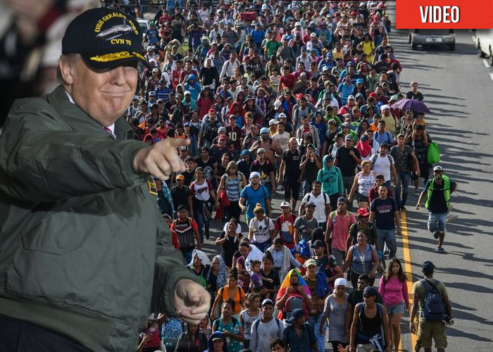 VIDEO: Siete mil hondureños avanzan hacia la frontera, Trump no piensa dejarlos entrar
