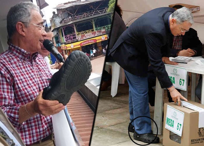 Se le salvaron los Crocs a Uribe