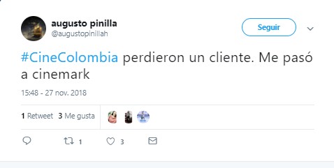  - "No volveré a Cine Colombia": Boicot en redes