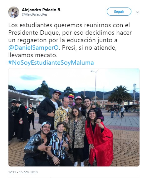  - Daniel Samper se une a la marcha: el reggetón por la educación