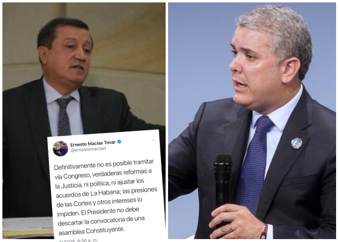 Duque le pinchó el globo a Ernesto Macías desde París