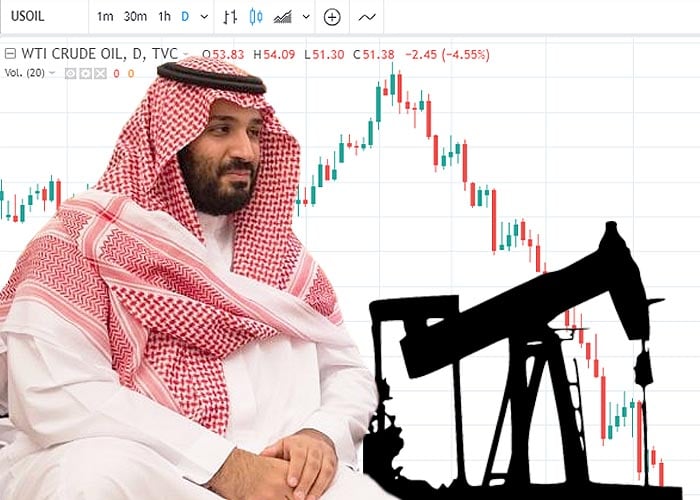 Desplome en precio del petróleo por incremento de producción saudí