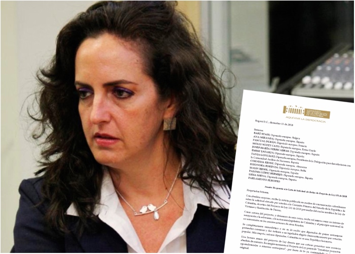 Indignación de Cabal por regaño de eurodiputados