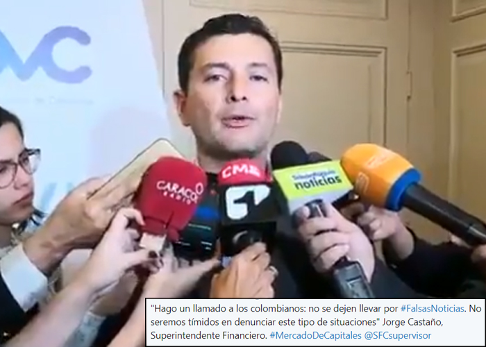 Sr. superintendente financiero, denunciar a los socios de la corrupción no es pánico económico