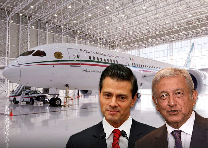 [Videos y fotos] El ostentoso avión presidencial mexicano de regreso a la fábrica