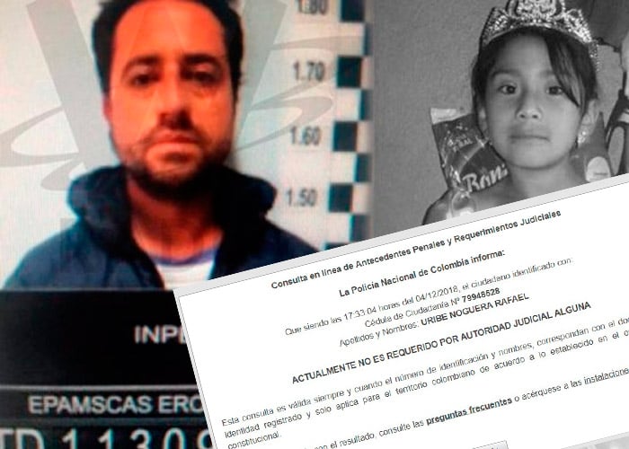 Rafael Uribe Noguera sigue sin antecedentes en la Policía