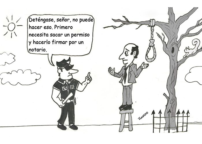 Caricatura: ¡Maldita burocracia!