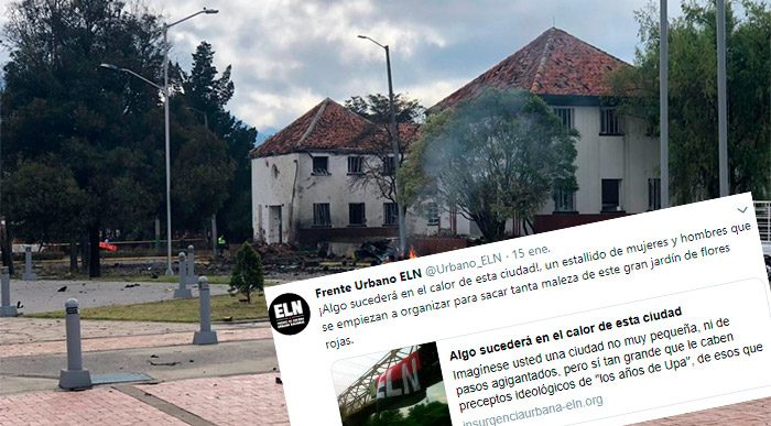  - Temerario mensaje del ELN 3 días antes del atentado en Bogotá