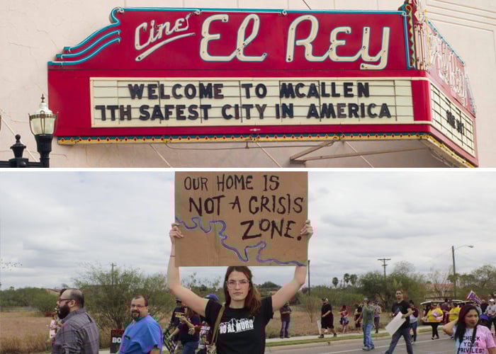 La paz de la frontera en McAllen, Texas