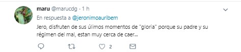  - “Gracias Jerónimo, no se puede ser más mezquino con las víctimas”: el rechazo al hijo de Uribe