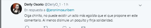  - “Gracias Jerónimo, no se puede ser más mezquino con las víctimas”: el rechazo al hijo de Uribe