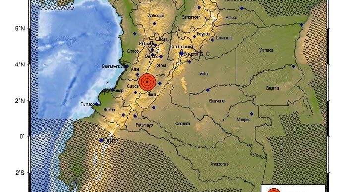  - Fuerte temblor sacude el sur y centro de Colombia