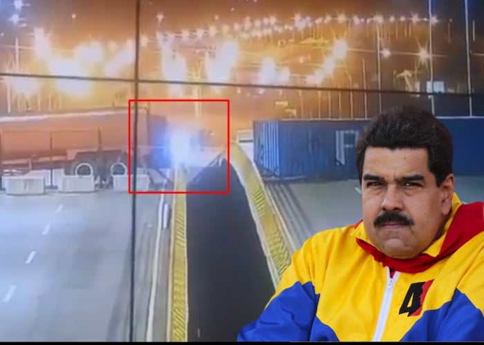 VIDEO: El desespero de Maduro en el puente Tienditas