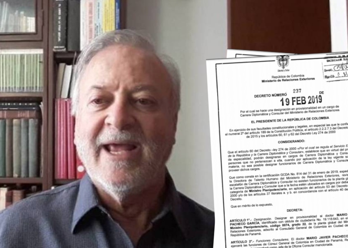 Premio de consolación a Mario J. Pacheco: sin el CNMH pero con consulado