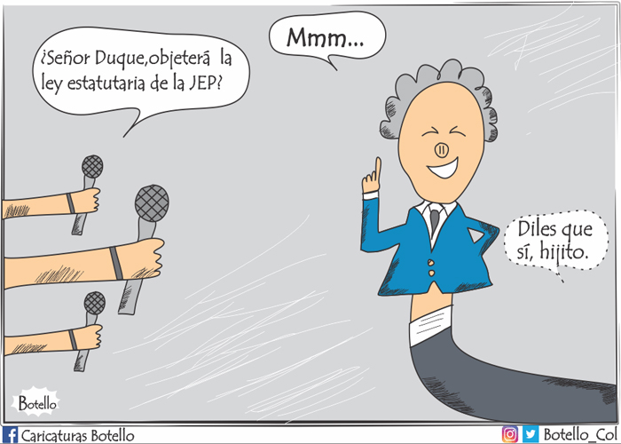 Caricatura:  ¡La JEP, en riesgo!