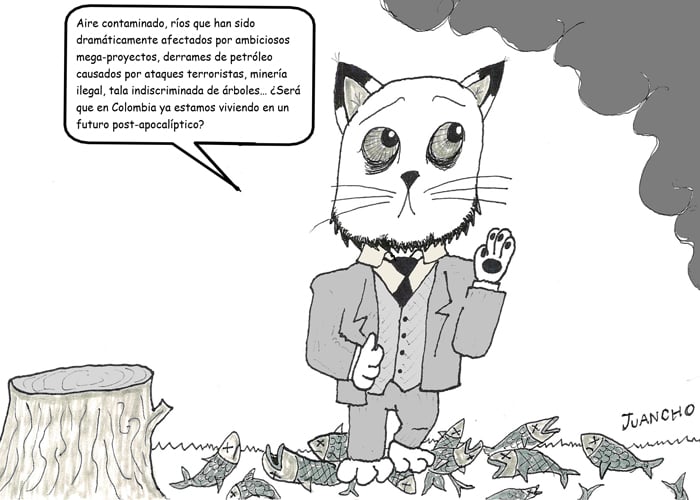 Caricatura: ¿A quién le importa el medio ambiente en Colombia?