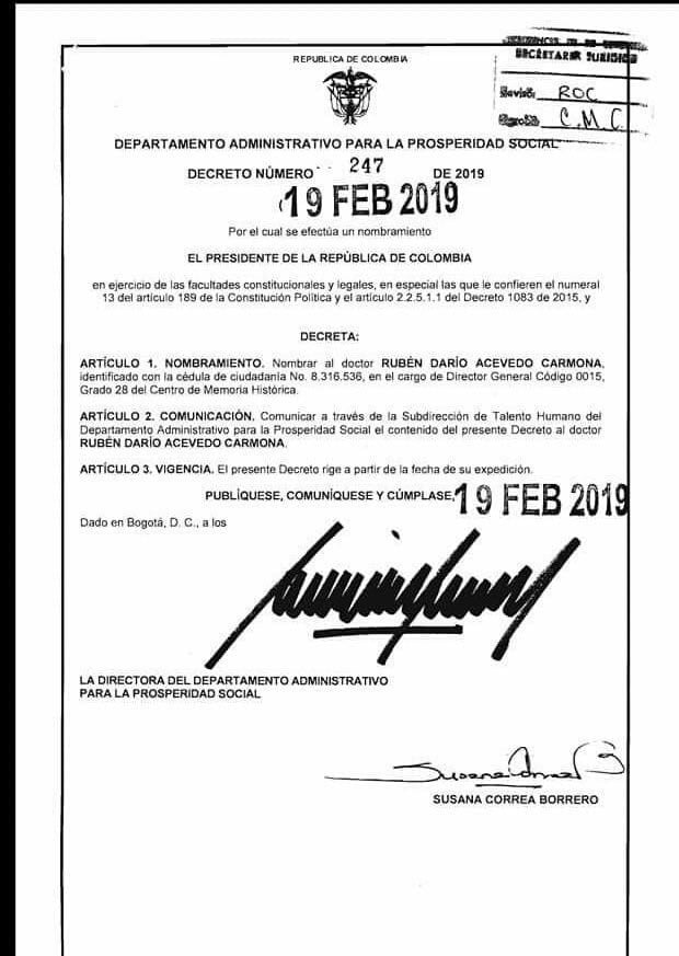  - ¿La tercera es la vencida? Darío Acevedo ya es el nuevo director del Centro de Memoria Histórica