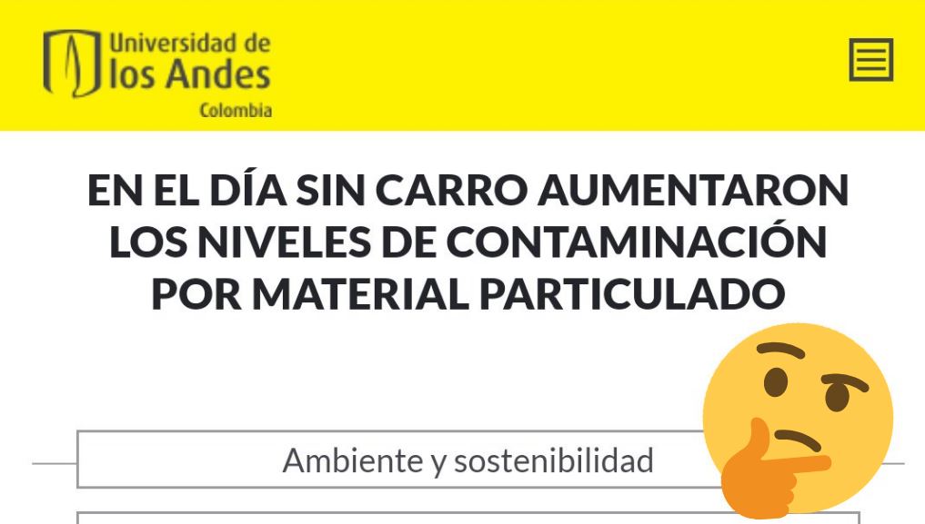  - Lo que oculta el día sin carro y moto