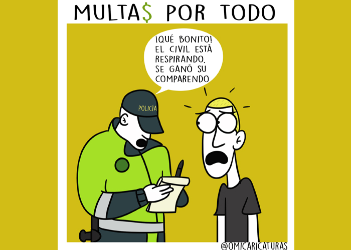 Caricatura: ¡Multas por todo!