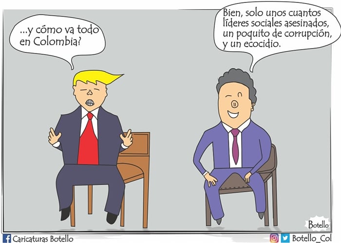 Caricatura: President Márquez, ¿cómo va Colombia?