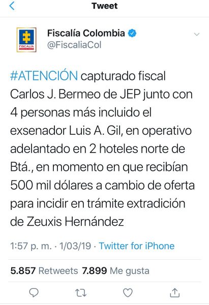  - Reculada del fiscal Martínez por acusaciones contra Santrich