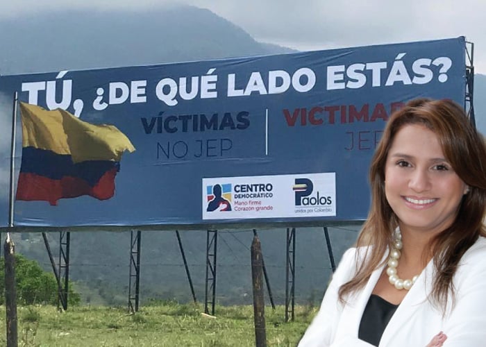 Valla uribista contra la JEP tiene nombre propio: Paola Holguín