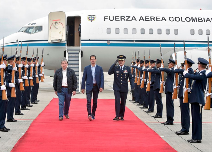 En aviones oficiales Guaidó realizó su periplo suramericano 