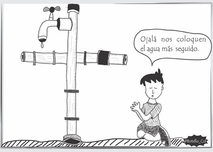 Caricatura: ¿Para cuándo un suministro decente de agua en Aguachica?