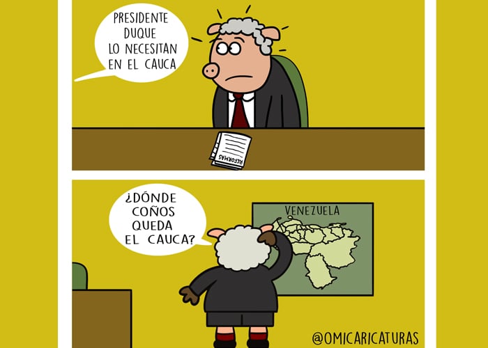 Caricatura: Presidente Duque, ¿y el Cauca?