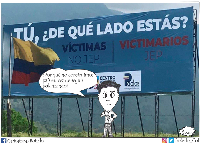 Caricatura: ¡No más odio!