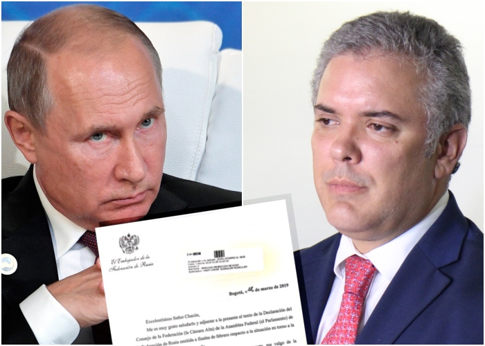 Duro cruce de cartas entre Colombia y Rusia