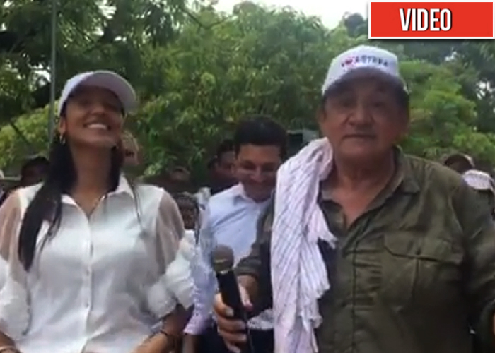 Con su papá Poncho, Claudia Zuleta festeja su candidatura a la Gobernación de Cesar