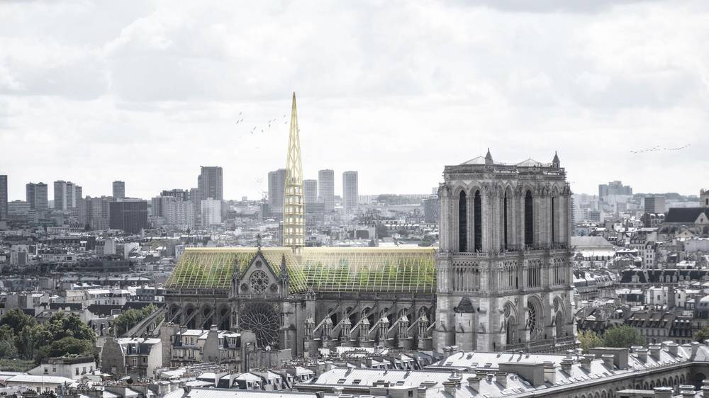 Quieren volver Notre Dame un inmenso invernadero