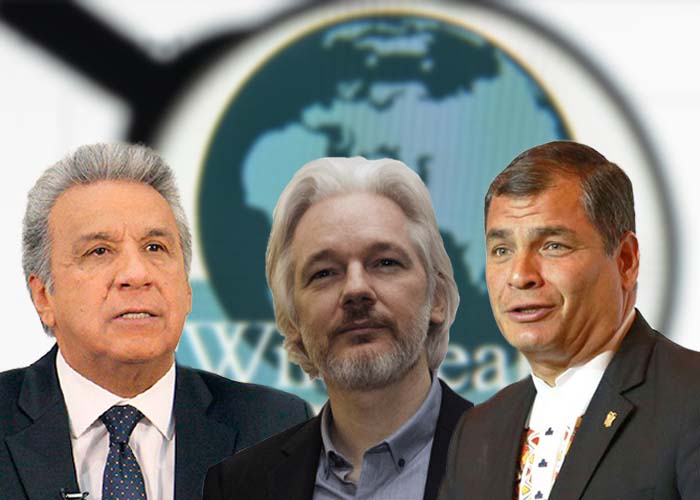 Assange en el centro de la pelea de Lenin Moreno Vs Rafael Correa