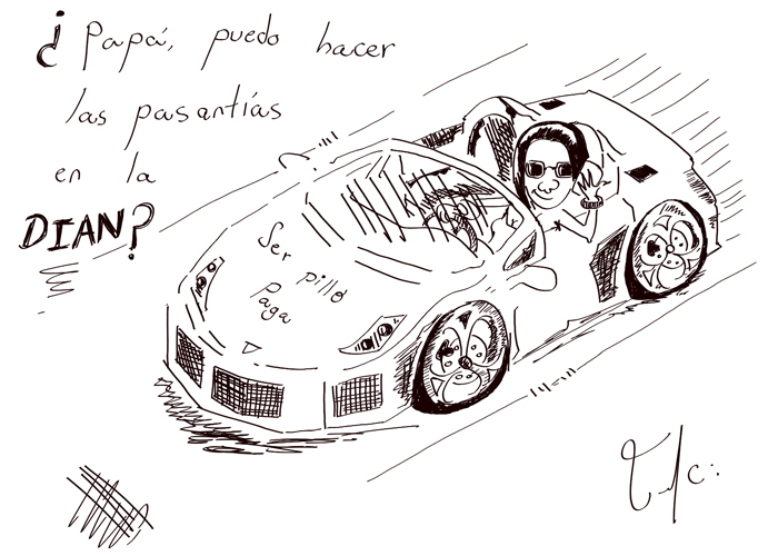 Caricatura: Pasantías en la Dian