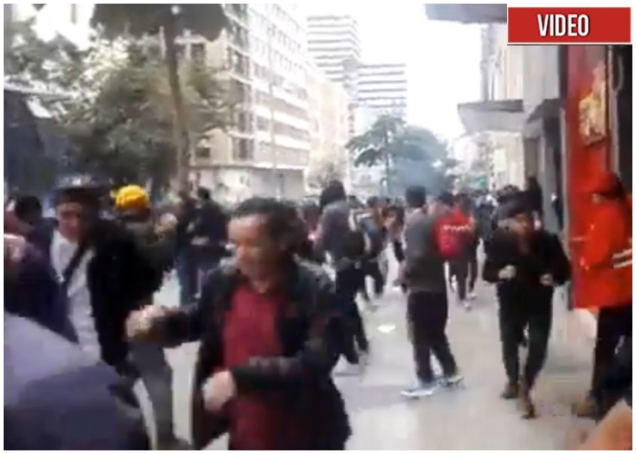 El ESMAD reprime en la Plaza de Bolívar el Paro Nacional [VIDEO]