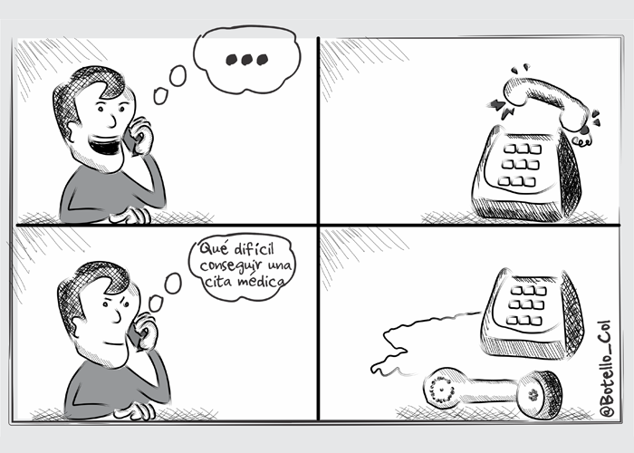 Caricatura: Conseguir una cita médica no tendría por qué ser un suplicio
