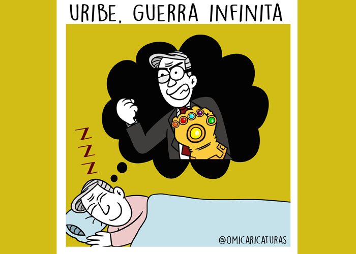 Caricatura: Uribe, guerra infinita