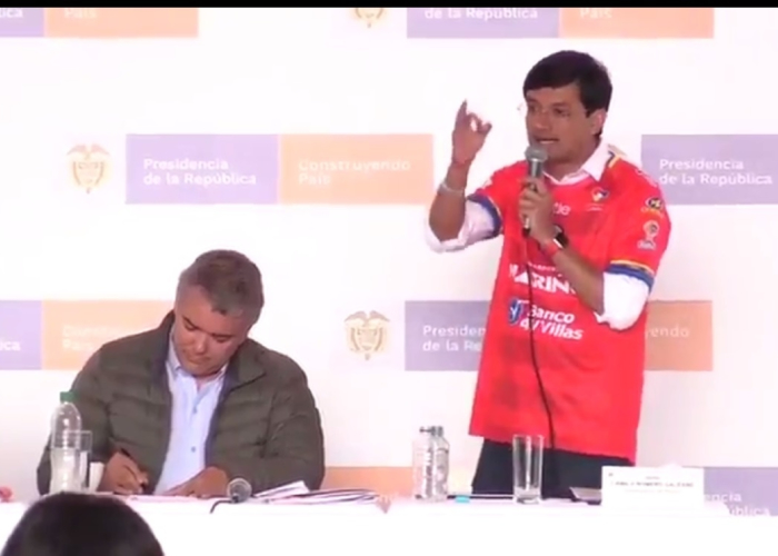 Cantada de tabla del gobernador Nariño a Duque en Pasto