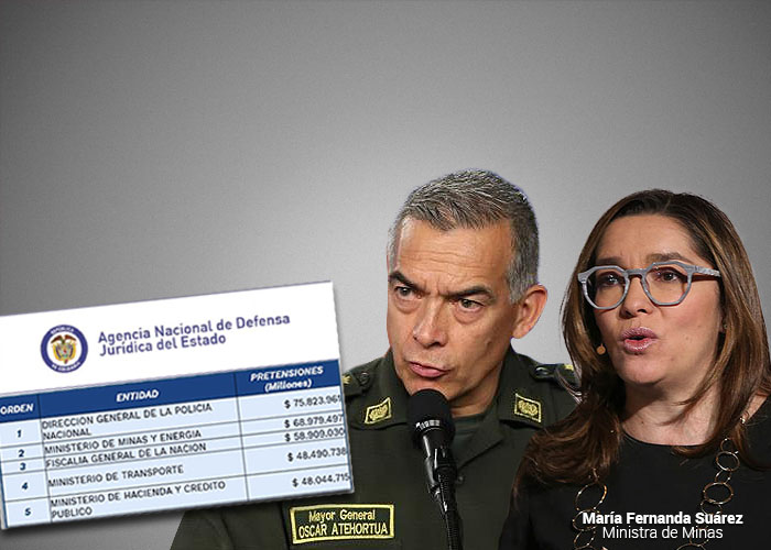 La Policía y el Ministerio de Minas campeonas en billonarias demandas en su contra