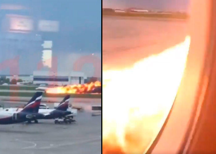 [Videos] Desde el interior del avión ruso que se estrelló matando a 41 personas
