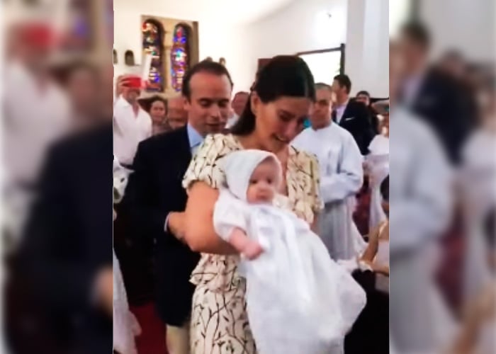 Taliana Vargas le puso ritmo al bautizo de su hija