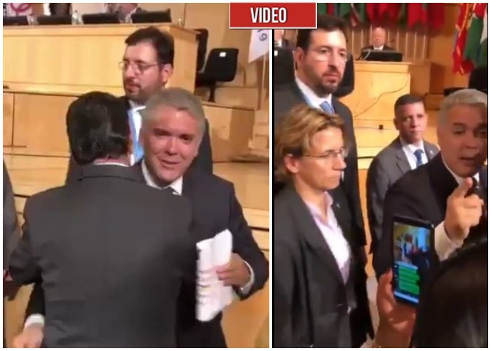 VIDEO: Amargo recibimiento a Iván Duque en la OIT en Ginebra, Suiza